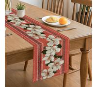 Chemin de table à motif floral vintage pour l'automne, la maison, les dîners de famille, les réunions de vacances, 33 x 183 cm