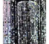 Chemin de table à paillettes dorées de 100 cm pour bande scintillante pour décoration de mariage, toile de fond à paillettes argentées à suspendre (argent éblouissant)