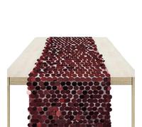 Chemin de table accrocheur avec paillettes scintillantes pour fête prénatale, nappe sirènes