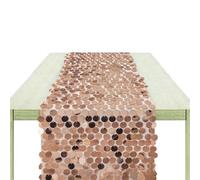 Chemin de table accrocheur avec paillettes scintillantes pour fête prénatale, nappe sirènes
