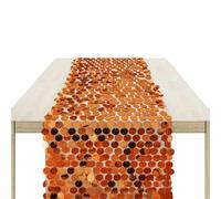 Chemin de table accrocheur avec paillettes scintillantes pour fête prénatale, nappe sirènes