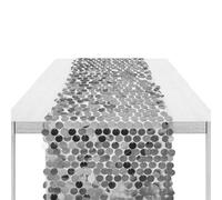 Chemin de table accrocheur avec paillettes scintillantes pour fête prénatale, nappe sirènes
