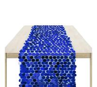 Chemin de table accrocheur avec paillettes scintillantes pour fête prénatale, nappe sirènes