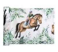 chemin de table anniversaire hippique 30cmx5m - chalayer 7869 30-99 Blanc G