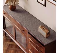 Chemin De Table Antidérapant De 4,6 Mm Dépaisseur pour Commode Et Meuble TV, Tapis De Piano Absorbant Et Anti-poussière, élégant Tissu Tricoté 3D, Idéal pour La Brown 18x60in