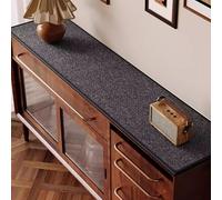 Chemin De Table Antidérapant De 4,6 Mm Dépaisseur pour Commode Et Meuble TV, Tapis De Piano Absorbant Et Anti-poussière, élégant Tissu Tricoté 3D, Idéal pour La Grey 18x96in
