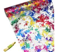 Chemin de table arc-en-ciel multicolore - Tissu décoratif en organza - Nappe - Décoration de table pour mariage, mesure intégrée pour Avent, carnaval, baptême, anniversaires, fêtes - 27 cm × 9,1 m