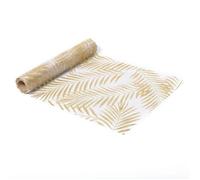 Chemin de Table - ARTIFETES - Organza - Palmiers Dorés - 28cm x 5m
