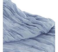 Chemin de Table Bleu en Gaze de Coton Mousseline bohème 90x300cm | Chemin de table gaze de coton, paillettes dorées, déco bohème, mariage, anniversaire, fête, salle à manger