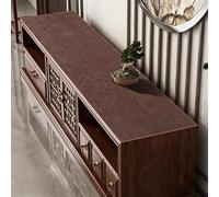 Chemin de Table Chemin de Table en Cuir Marron foncé, 40 à 50 cm de Large, imperméable, Couverture de Table Personnalisable pour Table à Manger/TV/fête(40x220cm)