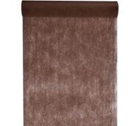 Santex Chemin de table rouleau 10 m x 30 cm tissu non tissé uni chocolat