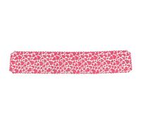 Chemin de Table Cœur Rouge Imprimé en Polyester pour Dîner Romantique | Motif Cœur, Style Chic, Protège la Table des Taches et Rayures, pour Restaurant, Hôtel et Anniversaire