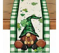 Chemin de table de la Saint-Patrick, trèfle vert, trèfles verts, chemin de table pour la Saint-Patrick, décoration de tables de salle à manger pour intérieur ou extérieur, maison, fête, cuisine, salle