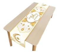 Chemin De Table De L'aïd, Décorations De L'aïd Moubarak pour Table, Nappe Islamique du Ramadan Eid Moubarak pour Maison, Salle À Manger, Le Festival Musulman du Ramadan Moubarak, Fourniture De