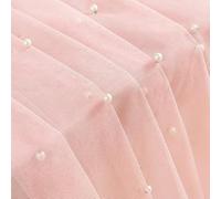 Chemin de table de mariage en maille perle rose 3 m voile transparent décoration de table pour mariage romantique, fiançailles, fête d'anniversaire