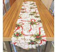 Chemin de table de Noël, idéal pour les fêtes de Noël, Thanksgiving, les anniversaires et les repas de famille, 36 x 180 cm