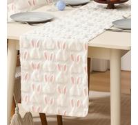 Chemin de Table de Pâques,183 X 33 Cm,Lavable,idéal pour Décorer Une Table a Manger Printanière,Une Fête Ou Un Jour Férié a la Maison