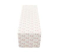 Chemin de table de Pâques, décoration en tissu de lapin en peluche, linge de table de printemps romantique, matériau en polyester, accent de salle à manger pour la cuisine de la maison, les vacances d