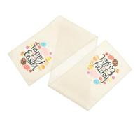 Chemin de Table de Pâques en Lin, Décoratif, Rectangulaire | Fête à Maison ou Restaurant, Résistant, Facile à Nettoyer, Ne Se Décolore Pas