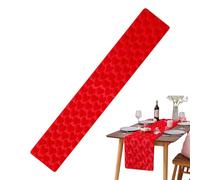 Chemin de table de Saint-Valentin, motif cœur rouge, pour mariage, fête, vacances, anniversaire de mariage, banquet, maison, salle à manger, couple