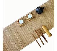 Chemin De Table De Tapis De Thé en Bambou, Chemins De Table Isolés à La Main, Napperon De Table à Manger pour Un Usage Quotidien, Lavable(Size:40×120cm)