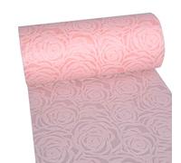 Chemin de Table décoratif Dekoflor - Design Unique de Roses (imperméable, Effet Lotus, Surface veloutée, Rouleau de 25 m, Largeur 30 cm, 100% Nylon), Saumon