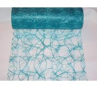 Chemin de table décoratif Sizoweb bleu pétrole turquoise - Non-tissé - 150 cm de long - 30 cm de large