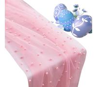 Chemin de table - Décoration de table en tulle perlé de style bohème transparent avec bords en tissu doux découpable, élégant drapé, idéal pour centre de table, arche de dessert, célébration