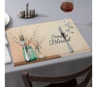 Chemin de table d'été Simply Blessed: A Serein Floral Arrangement Sets de table Jaune Sets de table Décorations de fête occidentale (1 pièce)