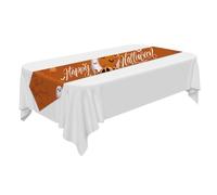 Chemin de table d'Halloween effrayant , fantôme, tête de mort
