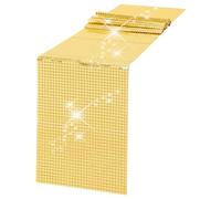 Chemin de table disco à paillettes - Doré miroir - Thème rétro des années 70 et 80 - Décorations de bal disco - Anniversaire, enterrement de vie de jeune fille, fournitures de fête dansante (30 x 275