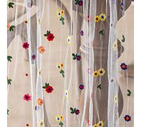 Chemin de table élégant en dentelle pour décoration de mariage, nappe à fleurs colorées, multi-usages