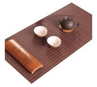 Chemin De Table en Bambou Marron, Tapis De Table Tissé à La Main Simple, Tapis De Thé pour La Cuisine à La Maison De Salon De Thé, Tapis De Table Isolant Antidérapant(Size:30×150cm)