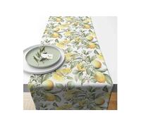 Chemin de table en coton Citrons 40 x 150 cm