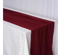 Chemin de Table en Coton Gaze Texture Serviettes de Salle à Manger chemins de Table de Cuisine de Noël décor de Table de Noël à la maison-bordeaux-40X200 cm