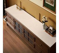 Chemin de table en cuir texturé antidérapant - 45 x 170 cm - Résistant à la chaleur - Pour décoration d'intérieur, fêtes et commodes, blanc - 45 cm de large