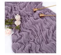 Chemin de Table en Gaze, décoration Salle à Manger, Rustique, Campagne, Plage, fête Mariage, décor , noël, 90x300CM(Grape Purple,90cmx180cm)