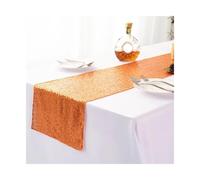 Chemin de table en gaze pailletée, Chemin de Table à paillettes multicolore, 2 pièces, 30x(180-275) cm, fête(Color 7,30X180cm)