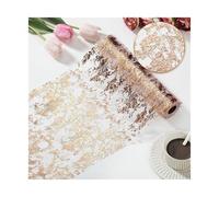 Chemin de table en gaze pailletée, Chemin de Table en maille à paillettes, 6 pièces, multicolore, 28x275-500cm, décor d'anniversaire et mariage(Rose Gold,28cmX500cm)