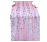 Chemin de table en gaze pailletée, Chemin de table en mousseline soie, paillettes irisées, décoration mariage, plusieurs tailles(Color 2,1pcs 30x300cm)