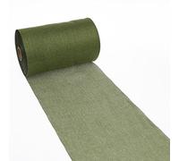 Chemin de Table en Lin Aspect Shabby Chic 20 cm - Vert Olive - 5 m - 69-200-5 - 32