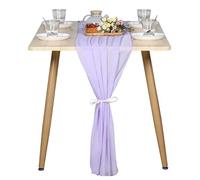 Chemin de table en mousseline de soie 30 cm x 300 cm - Style bohème romantique - Pour mariage, fête d'anniversaire, mariage, Saint-Valentin, décoration de table