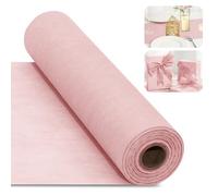 Chemin de Table en Non-Tissé Cinnani Chemin de Table Rose 30 cm x 25 m, Jetable Décoration de Table - pour Anniversaire, Mariage, baptême, Communion et Autres célébrations