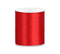 Chemin de table en satin Rouge 25 m x 10 cm