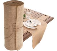 Chemin de Table en Toile de Jute Naturelle 200CM - Rouleau Artisanal Rustique pour Fête et Décoration