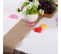 Chemin de Table en Toile de Jute, Vintage Nature Toile de Jute Jute Ruban Chemin de Table Artisanat Chaise Fête de Mariage de Noël Chemin de Table en Toile de Jute Jute Toile de