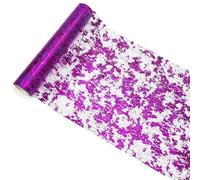 Chemin de table esthétique à paillettes dorées conçu pour transformer n'importe quel événement ou décoration d'intérieur (violet)