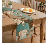 Chemin de table fantaisie rétro pour cuisine, salle à manger, maison, réunions de famille, fêtes de fin d'année, 33 x 183 cm