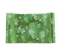Chemin De Table Fleurs Vertes Brocart 12X47 in | Tableau imperméable double face idéal pour décorer une table manger un goûter ou les fêtes