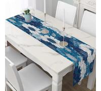 Chemin de Table Floral Fleur Tischläufer de Noël 40x140cm, Christmas Nappe Décorative Moderne Marguerite Décoration de Table d'hiver Botanique Chrysanthème pour Festival